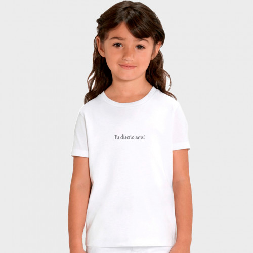 Camiseta blanca niño algodón orgánico Stanley/Stella Mini Creator  personalizada