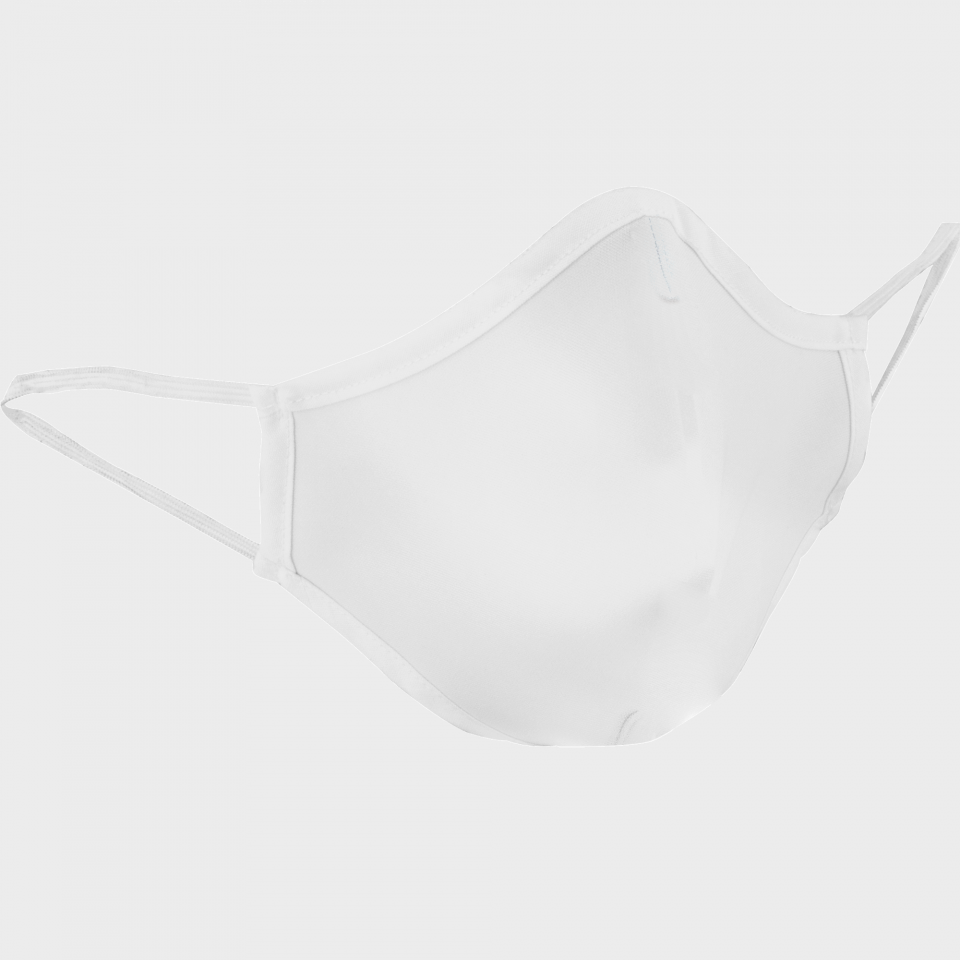 Mascarilla neopreno mediana blanca homologada con protección +91% personalización fullprint