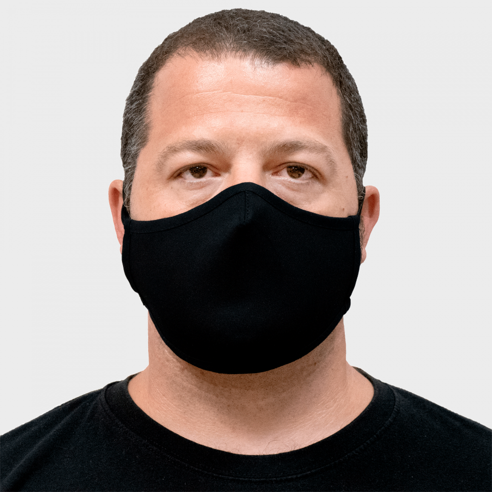 Mascarilla neopreno grande negra homologada con protección +91% personalización lateral