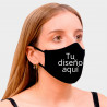 Mascarilla neopreno mediana negra homologada con protección +91% personalización fullprint