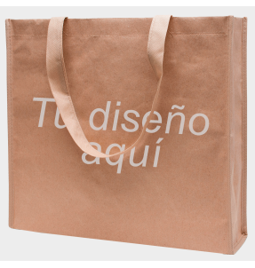 Bolsa de papel kraft e interior non-woven bedford personalizada