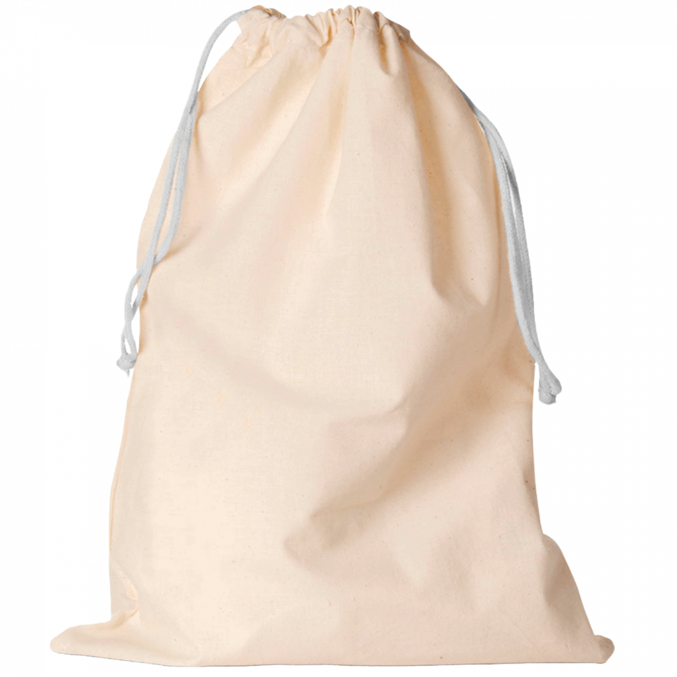 Bolsa algodón 10L cierre cordón personalizada