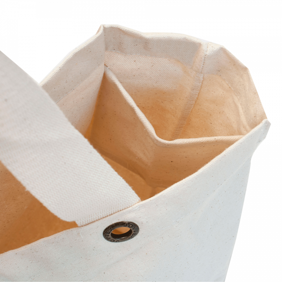 Bolsa de tela premium asa corta y base cuadrada personalizada