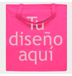 Bolsa algodón asa corta personalizada