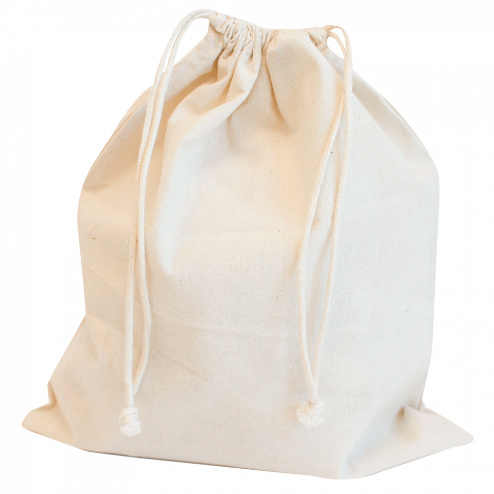 Bolsa algodón 4L cierre cordón personalizada