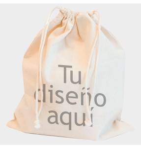 Bolsa algodón 4L cierre cordón personalizada