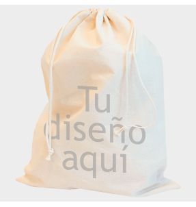 Bolsa algodón y nylon 9L cierre cordón personalizada