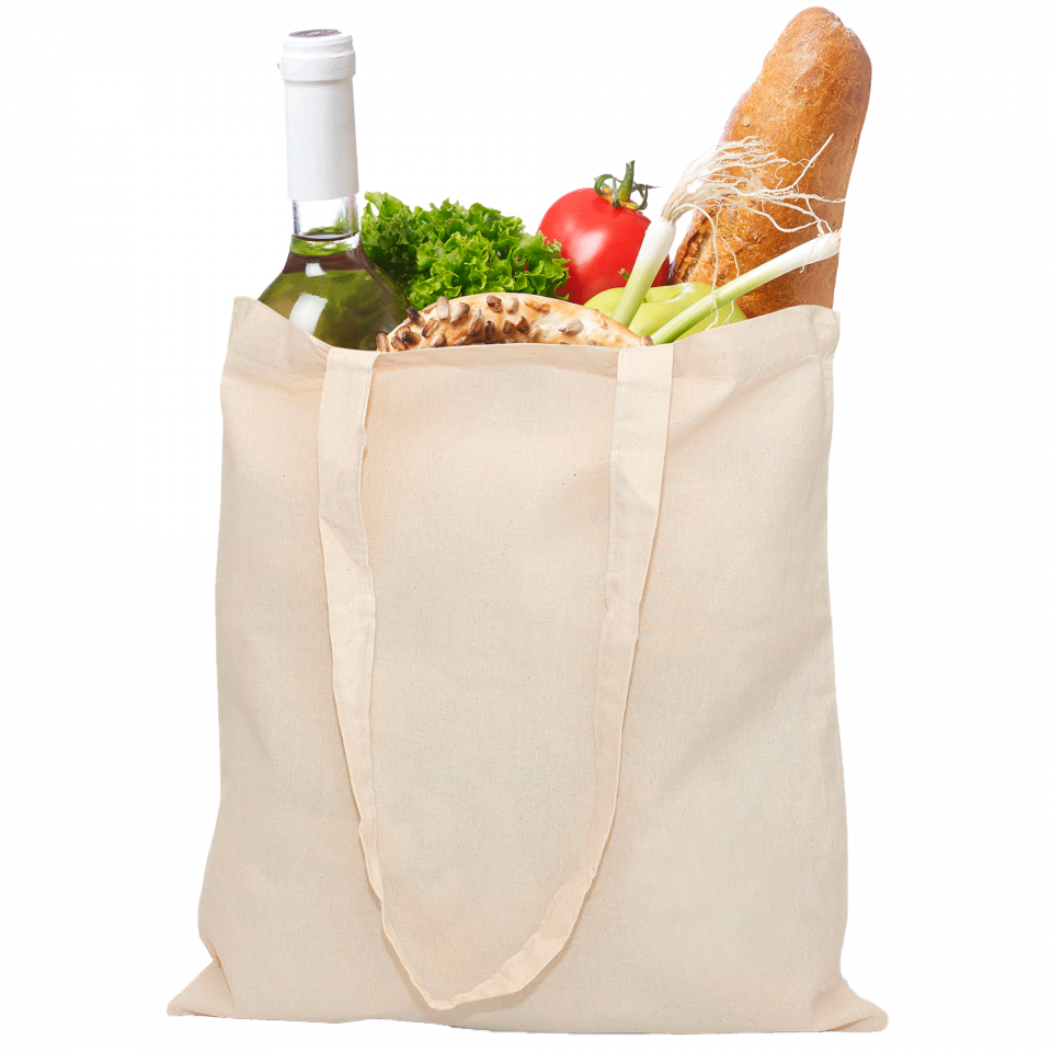 Bolsa algodón bio asa larga personalizada