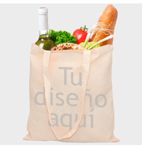 Bolsa algodón bio asa larga personalizada