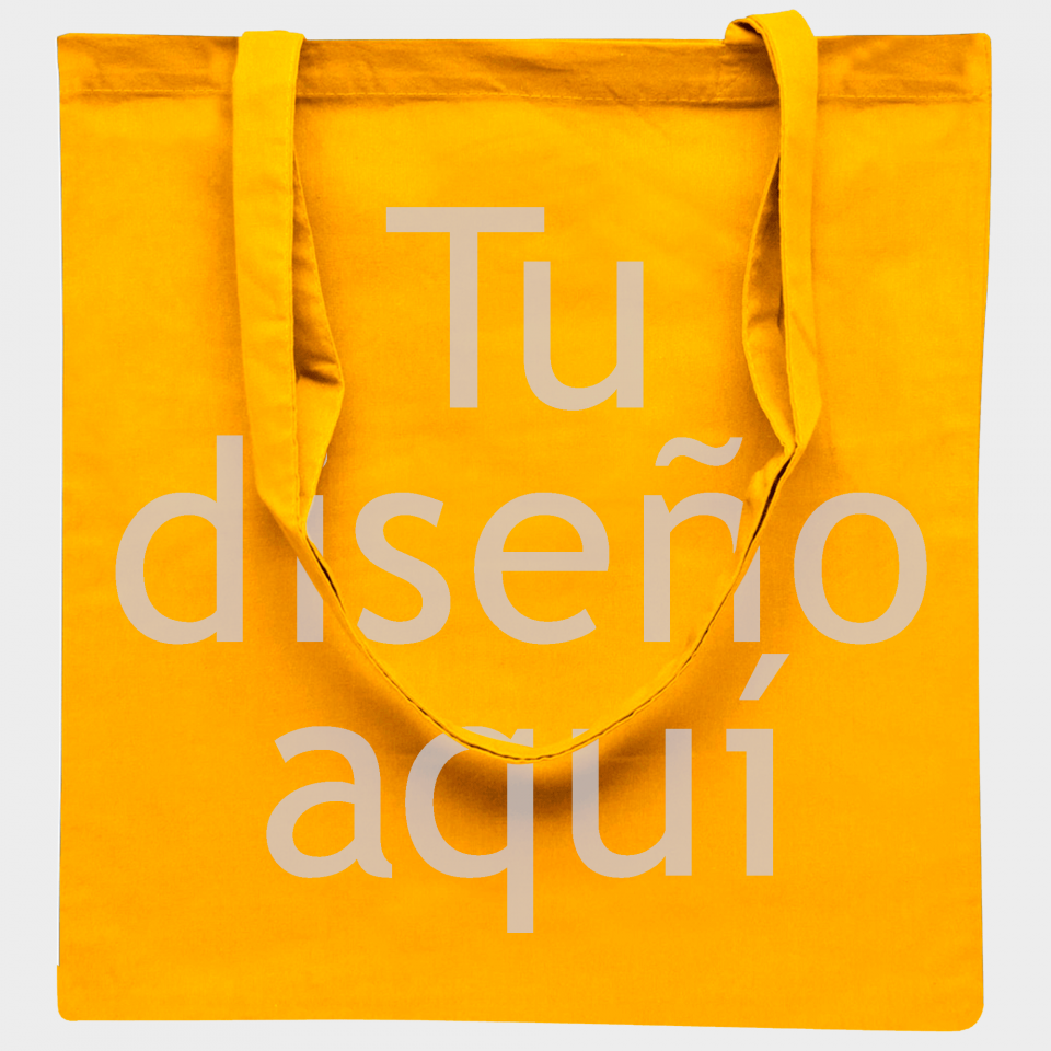 Bolsa algodón asa larga personalizada