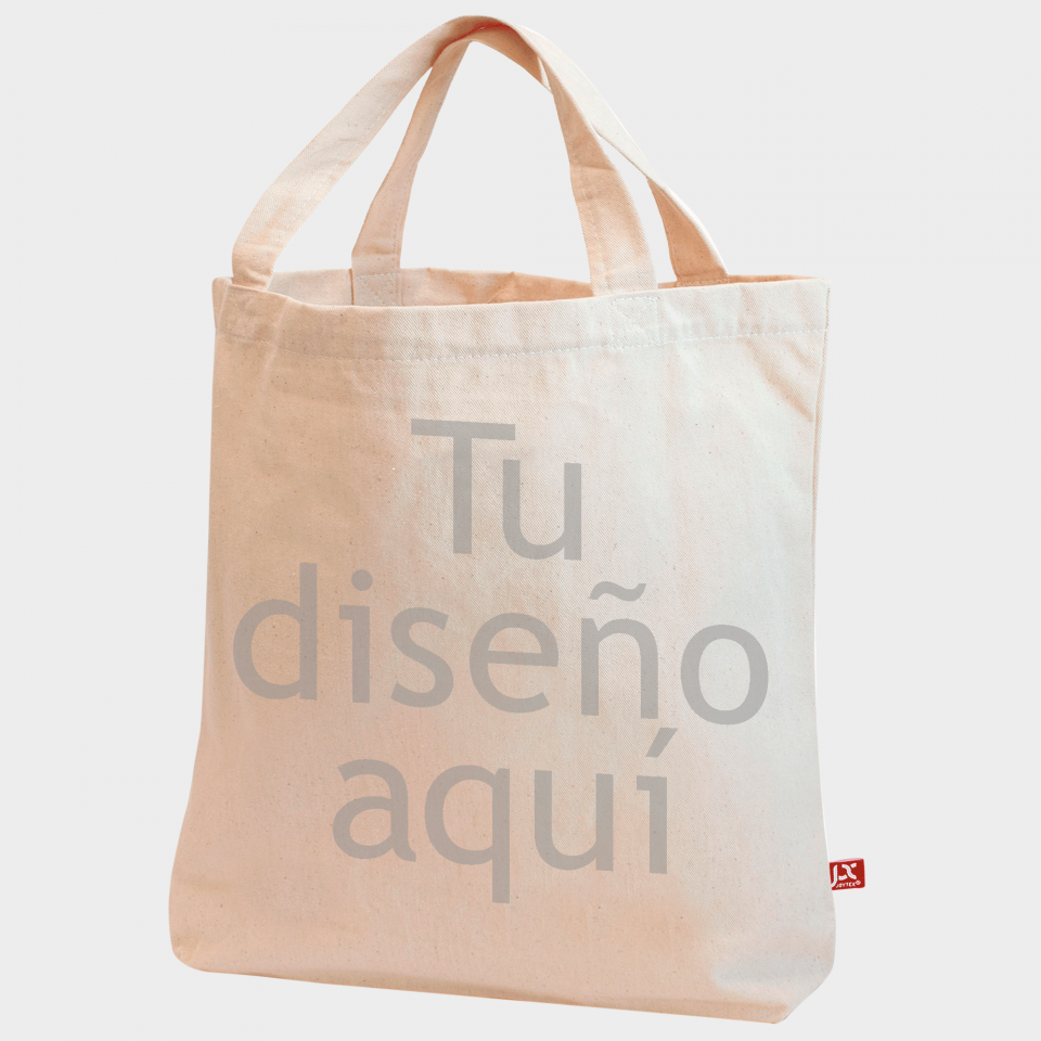 Bolsa de tela estándar asa corta personalizada