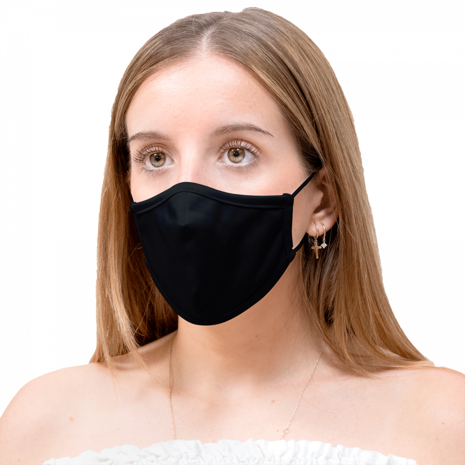 Mascarilla algodón orgánico reversible mediana espacial beige homologada con protección +90%