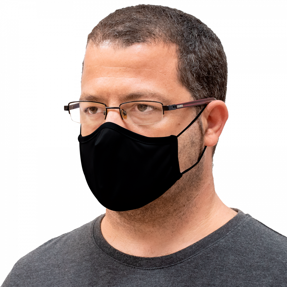 Mascarilla algodón orgánico reversible grande camuflaje kaki homologada con protección +90%