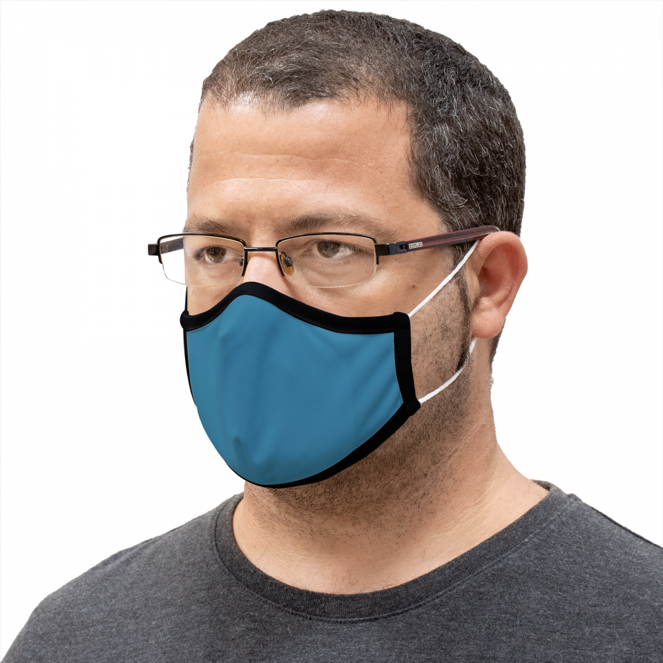 Mascarilla algodón orgánico reversible grande flores homologada con protección +90%