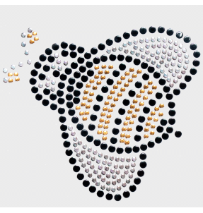 Parche termoadhesivo de brillantes para ropa diseño Abeja