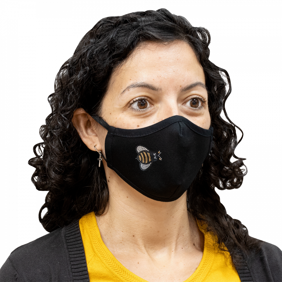 Parche termoadhesivo de brillantes para ropa diseño Abeja