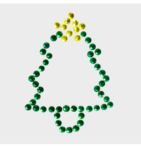 Parche termoadhesivo de brillantes para ropa diseño Árbol de navidad