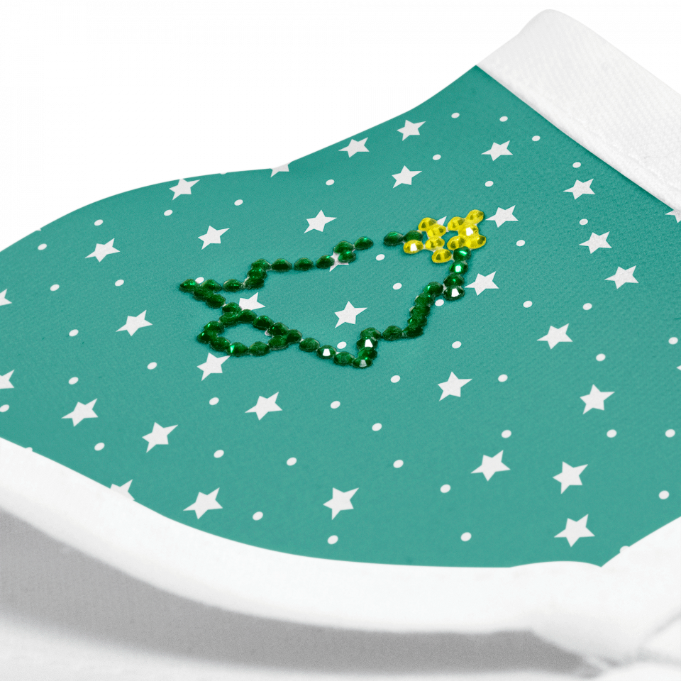 Parche termoadhesivo de brillantes para ropa diseño Árbol de navidad