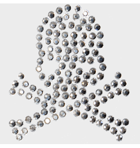 Parche termoadhesivo de brillantes para ropa diseño Calavera