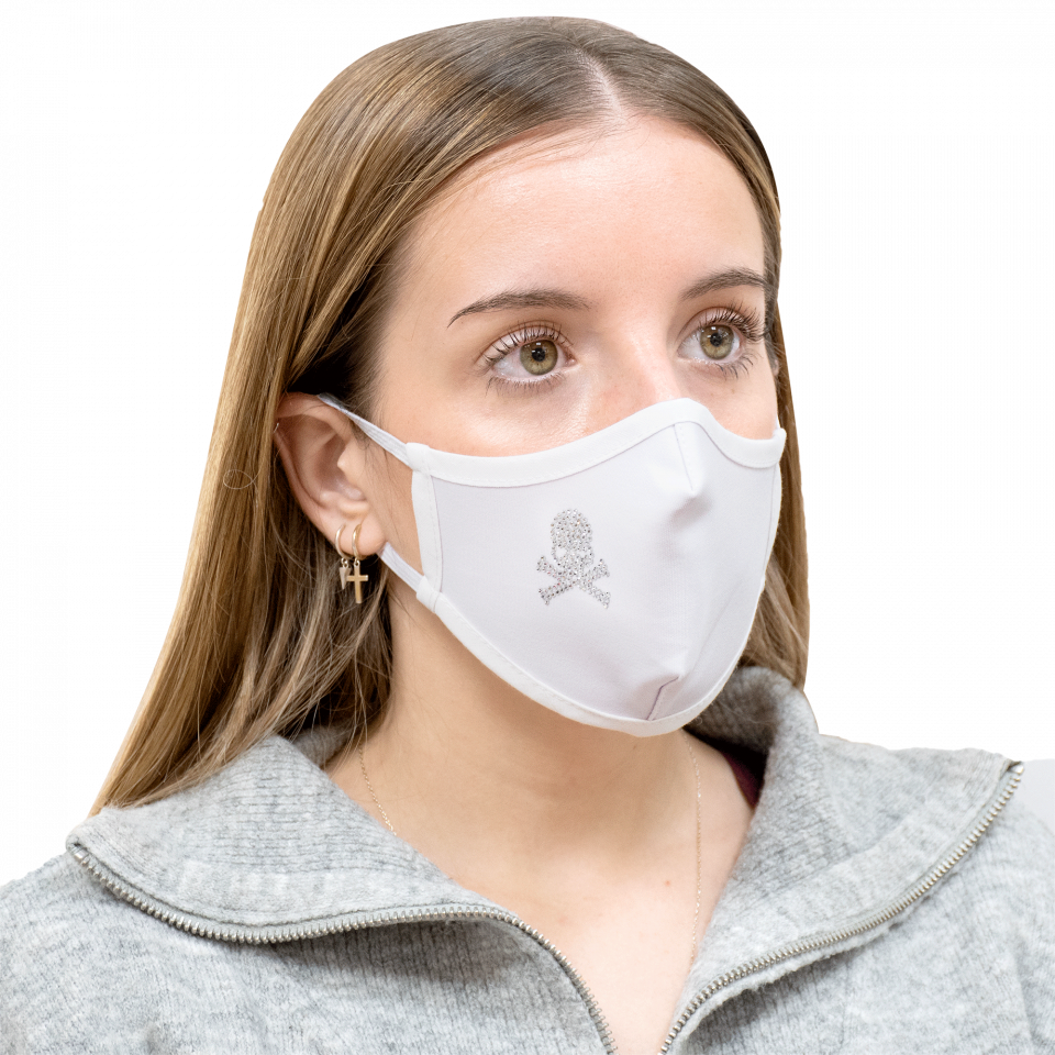 Parche termoadhesivo de brillantes para ropa diseño Calavera