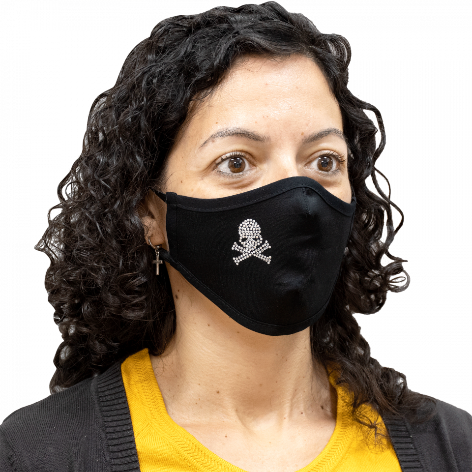 Parche termoadhesivo de brillantes para ropa diseño Calavera