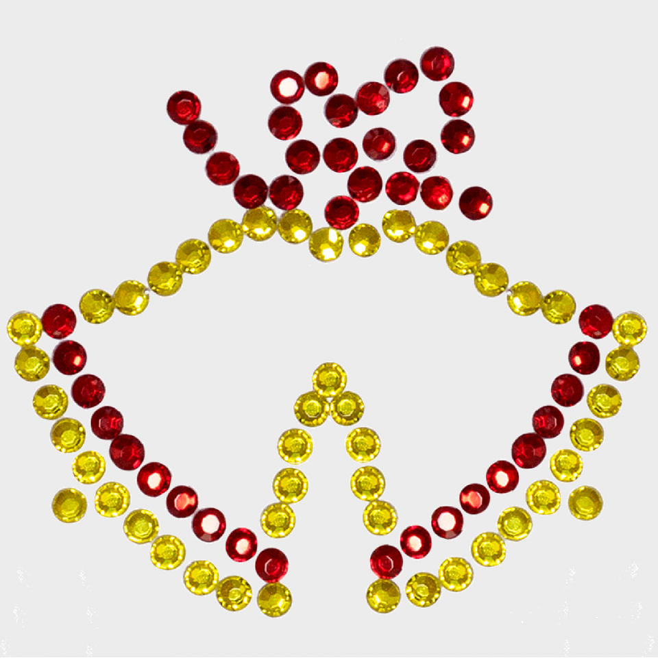 Parche termoadhesivo de brillantes para ropa diseño Campanas