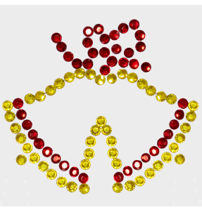 Parche termoadhesivo de brillantes para ropa diseño Campanas