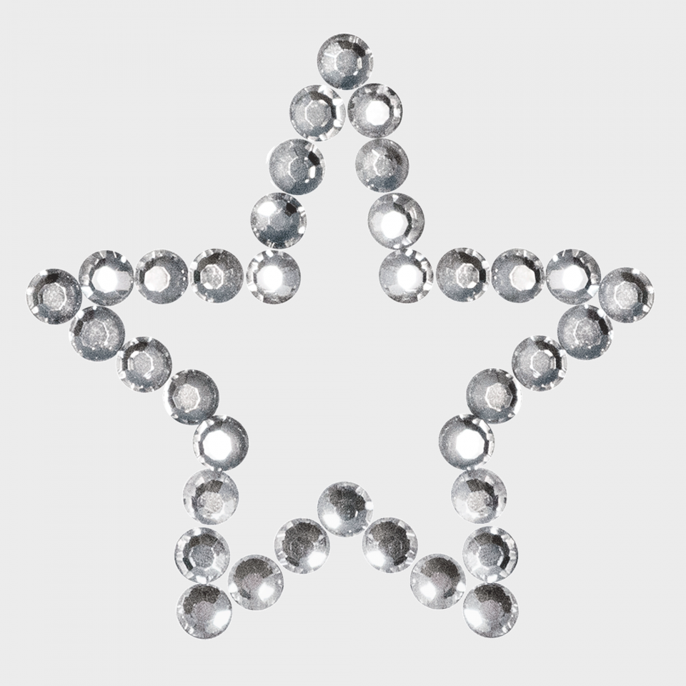 Parche termoadhesivo de brillantes para ropa diseño Estrella