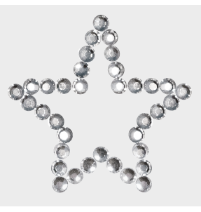 Parche termoadhesivo de brillantes para ropa diseño Estrella