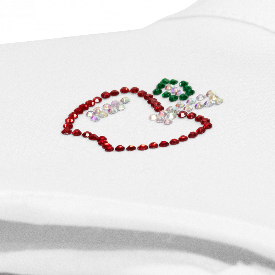 Parche termoadhesivo de brillantes para ropa diseño Manzana