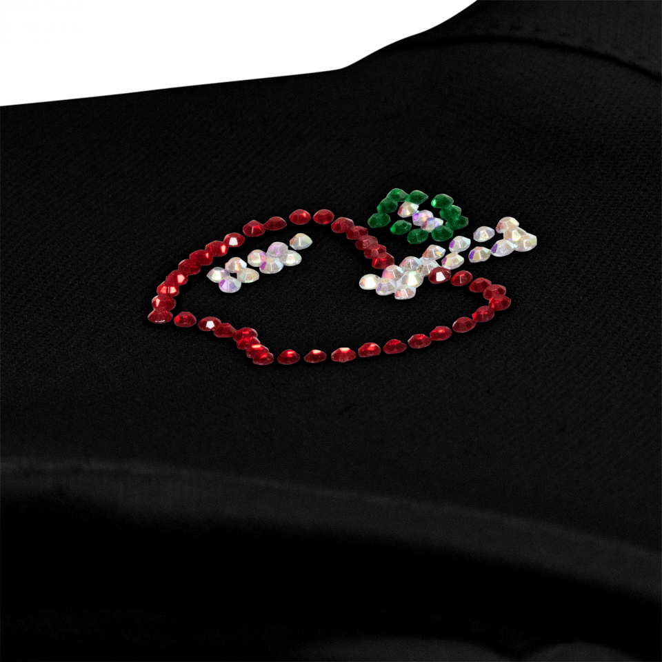 Parche termoadhesivo de brillantes para ropa diseño Manzana