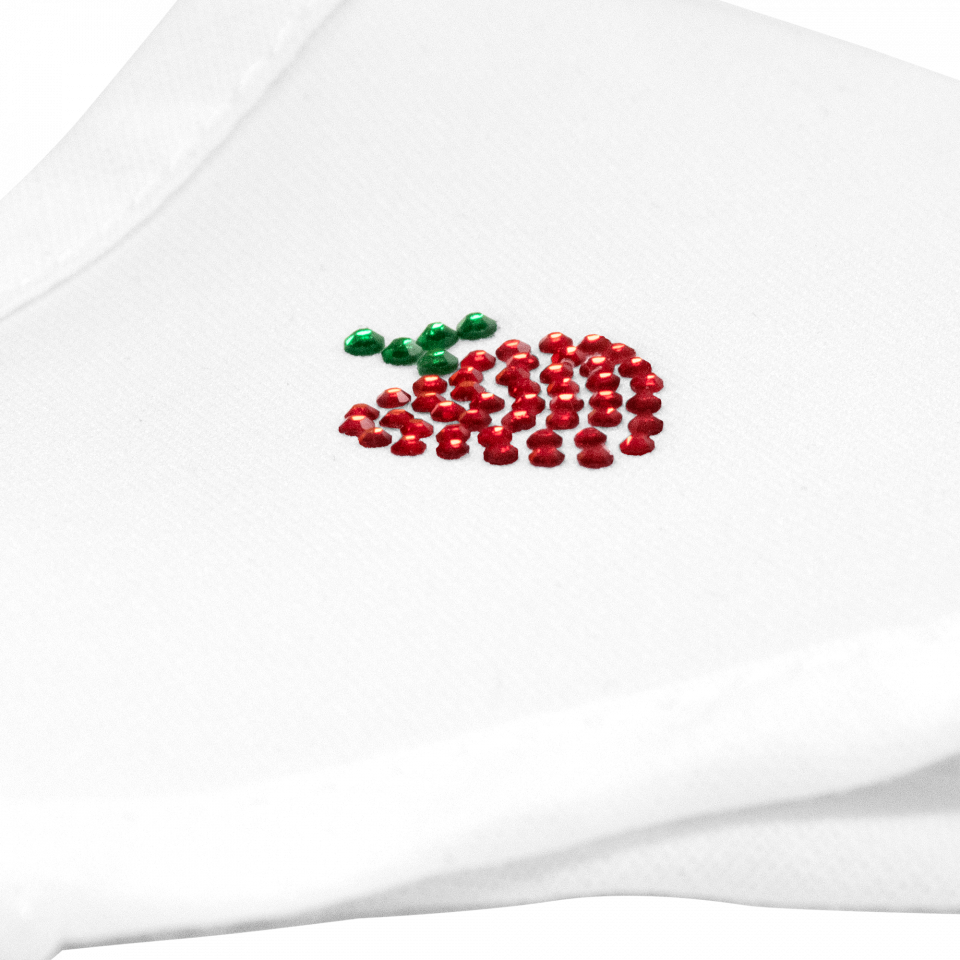 Parche termoadhesivo de brillantes para ropa diseño Manzana 2