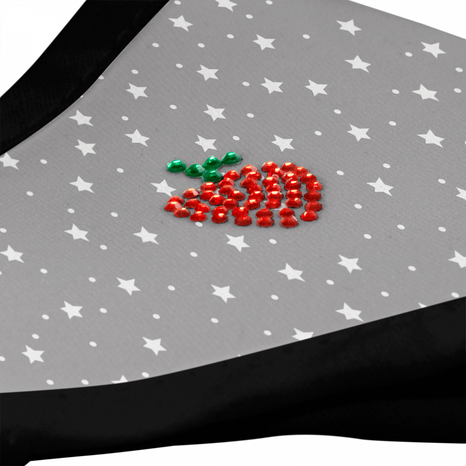 Parche termoadhesivo de brillantes para ropa diseño Manzana 2