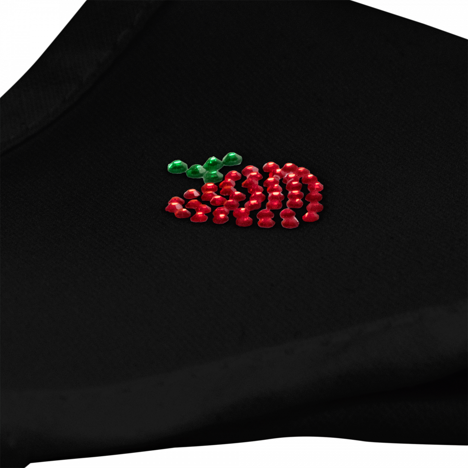 Parche termoadhesivo de brillantes para ropa diseño Manzana 2