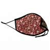 Mascarilla algodón orgánico reversible grande flores granate homologada con protección +90%