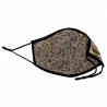 Mascarilla algodón orgánico reversible grande flores gris homologada con protección +90%