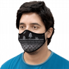 Mascarilla algodón orgánico reversible súper grande bandana black y flower black homologada con protección +90%